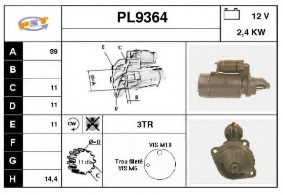 Стартер SNRA PL9364