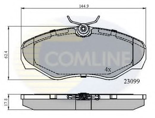 Комплект тормозных колодок, дисковый тормоз COMLINE CBP01127