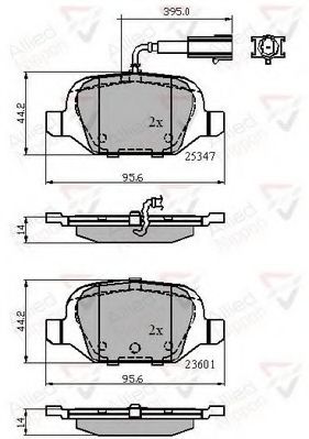 Комплект тормозных колодок, дисковый тормоз COMLINE ADB11026