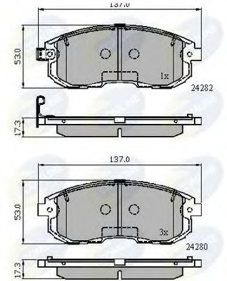 Комплект тормозных колодок, дисковый тормоз COMLINE CBP32025