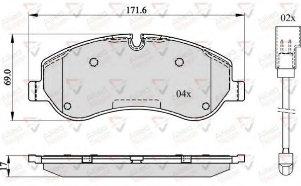 Комплект тормозных колодок, дисковый тормоз COMLINE ADB22142