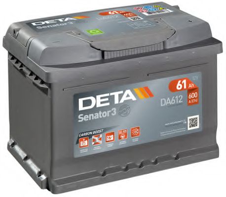Стартерная аккумуляторная батарея; Стартерная аккумуляторная батарея DETA DA612
