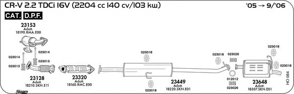 Система выпуска ОГ SIGAM HO084