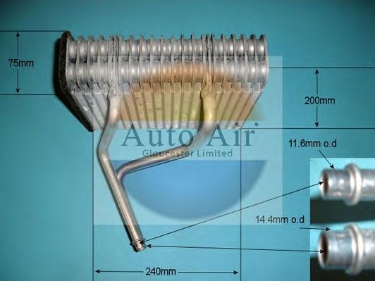 Испаритель, кондиционер AUTO AIR GLOUCESTER 21-0003