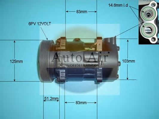 Компрессор, кондиционер AUTO AIR GLOUCESTER 14-9686R