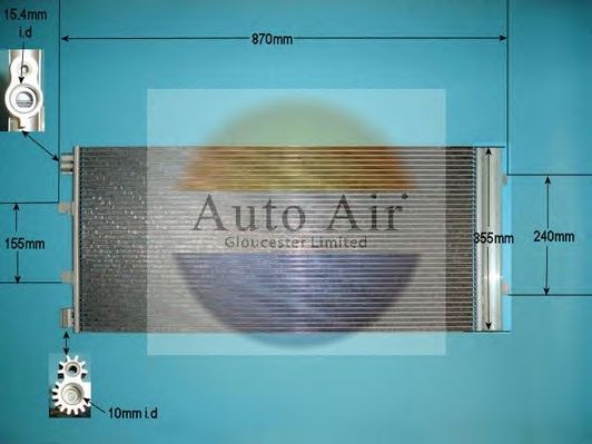 Конденсатор, кондиционер AUTO AIR GLOUCESTER 16-9945