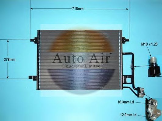 Конденсатор, кондиционер AUTO AIR GLOUCESTER 16-1033