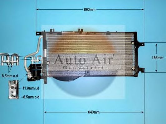 Конденсатор, кондиционер AUTO AIR GLOUCESTER 16-1244