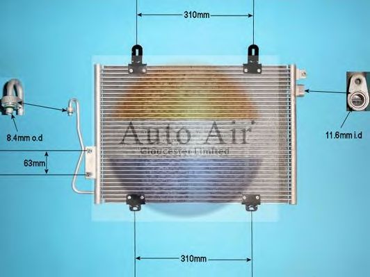 Конденсатор, кондиционер AUTO AIR GLOUCESTER 16-1271