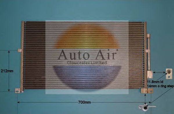 Конденсатор, кондиционер AUTO AIR GLOUCESTER 16-1131