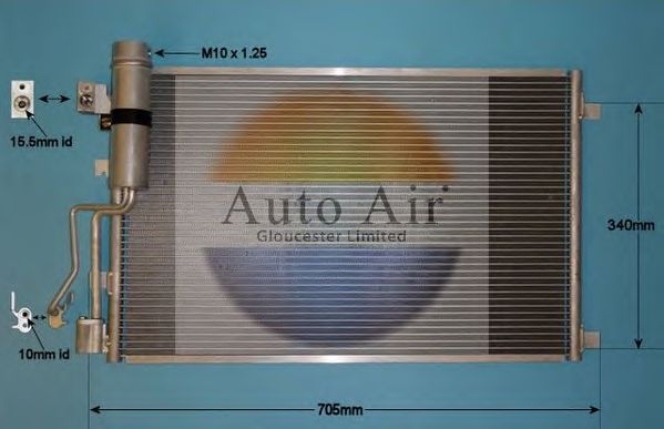 Конденсатор, кондиционер AUTO AIR GLOUCESTER 16-1347