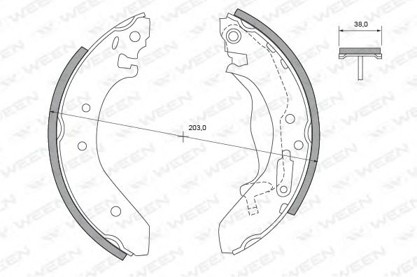 Комплект тормозных колодок WEEN 152-2102