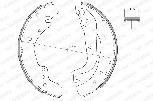 Комплект тормозных колодок WEEN 152-2148