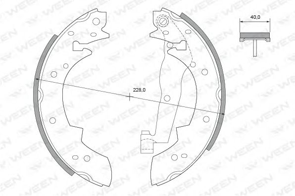 Комплект тормозных колодок WEEN 152-2226