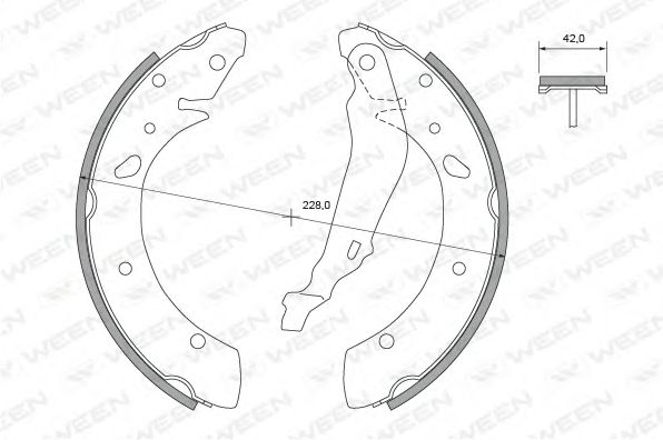 Комплект тормозных колодок WEEN 152-2417