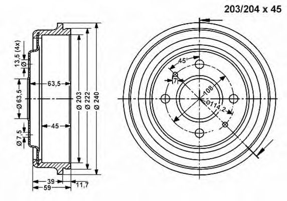Тормозной барабан VEMA 801266