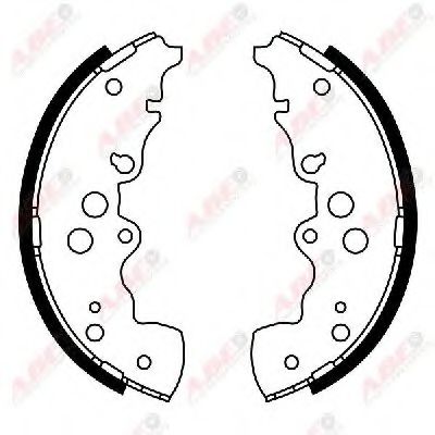 Комплект тормозных колодок ABE C08023ABE