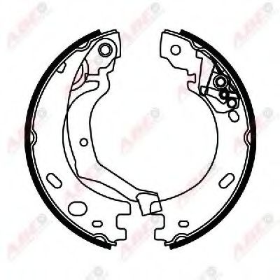 Комплект тормозных колодок, стояночная тормозная система ABE CRI002ABE