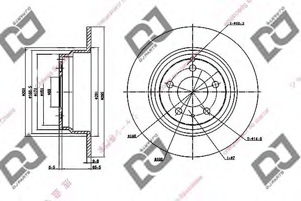 Тормозной диск DJ PARTS BD1832