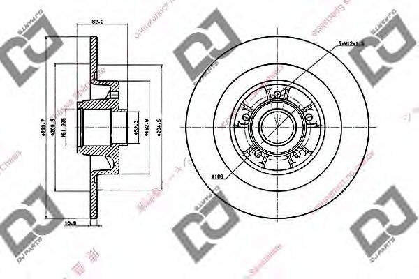 Тормозной диск DJ PARTS BD1795