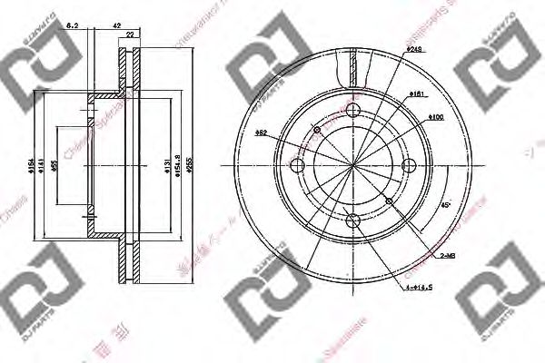 Тормозной диск DJ PARTS BD1818