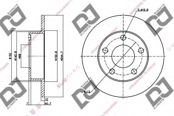 Тормозной диск DJ PARTS BD1332