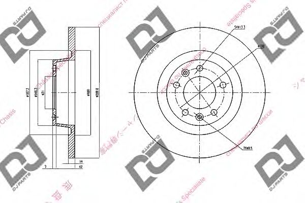 Тормозной диск DJ PARTS BD1518