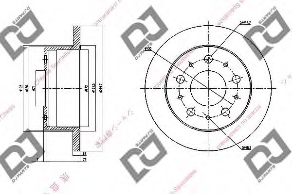 Тормозной диск DJ PARTS BD1519