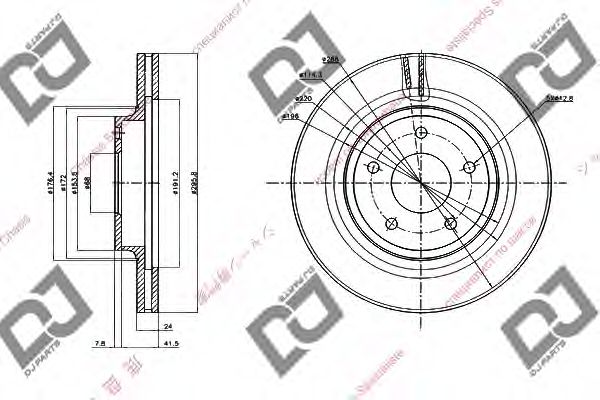 Тормозной диск DJ PARTS BD1466