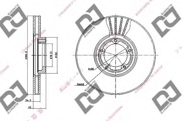 Тормозной диск DJ PARTS BD1472