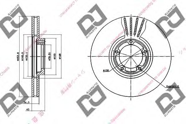 Тормозной диск DJ PARTS BD1474