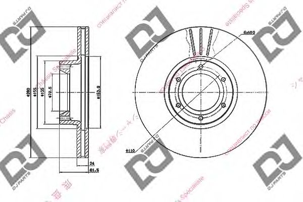 Тормозной диск DJ PARTS BD1496