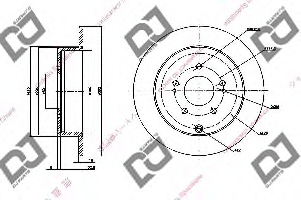 Тормозной диск DJ PARTS BD1386