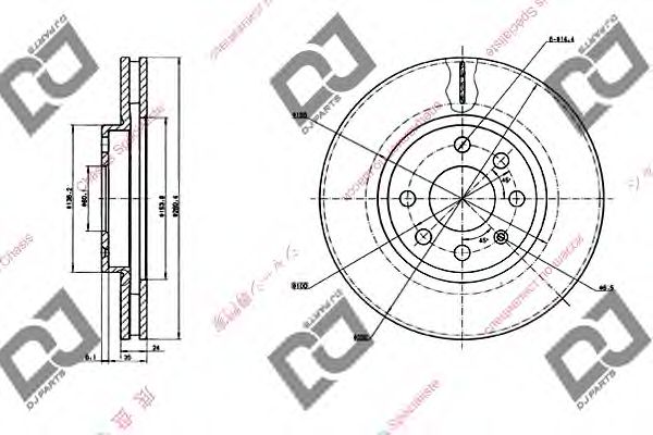 Тормозной диск DJ PARTS BD1401