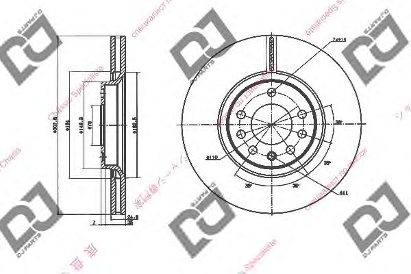 Тормозной диск DJ PARTS BD1408