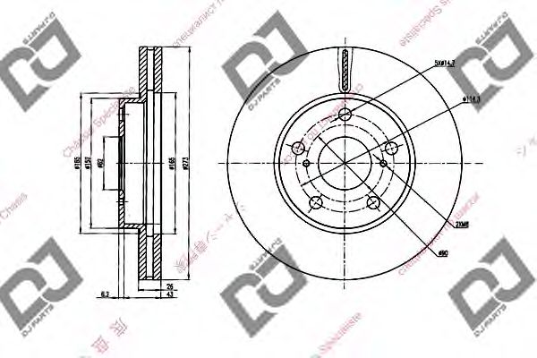 Тормозной диск DJ PARTS BD1415