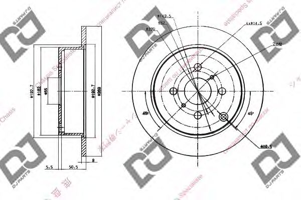 Тормозной диск DJ PARTS BD1451