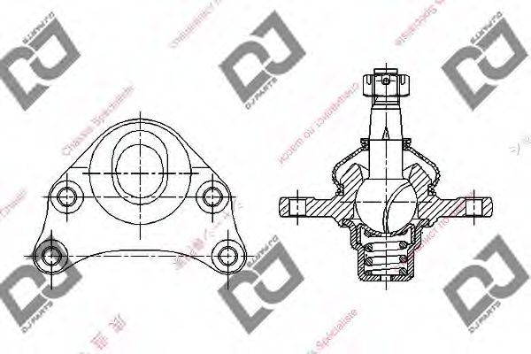 Несущий / направляющий шарнир DJ PARTS DB1013