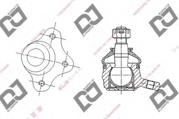 Несущий / направляющий шарнир DJ PARTS DB1053