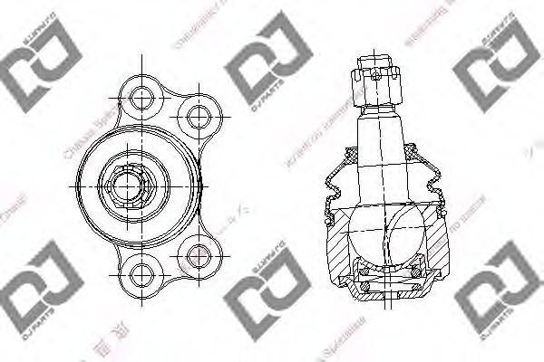 Несущий / направляющий шарнир DJ PARTS DB1058