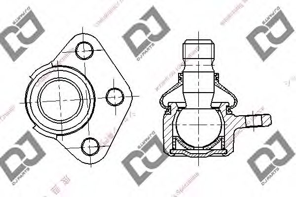 Несущий / направляющий шарнир DJ PARTS DB1265