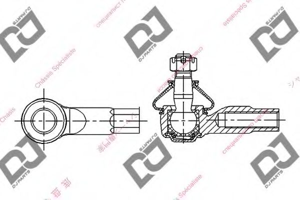 Наконечник поперечной рулевой тяги DJ PARTS DE1080