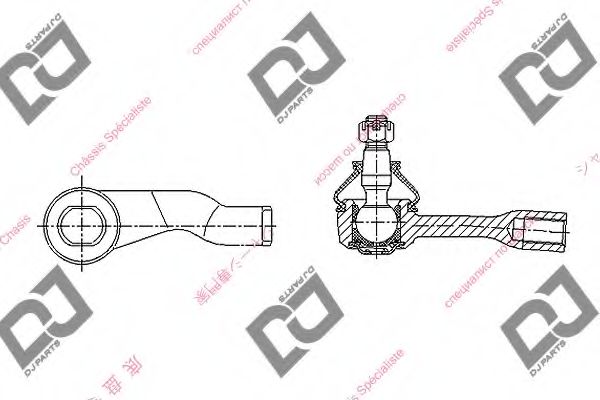 Наконечник поперечной рулевой тяги DJ PARTS DE1322