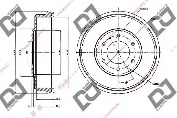 Тормозной барабан DJ PARTS BR1107