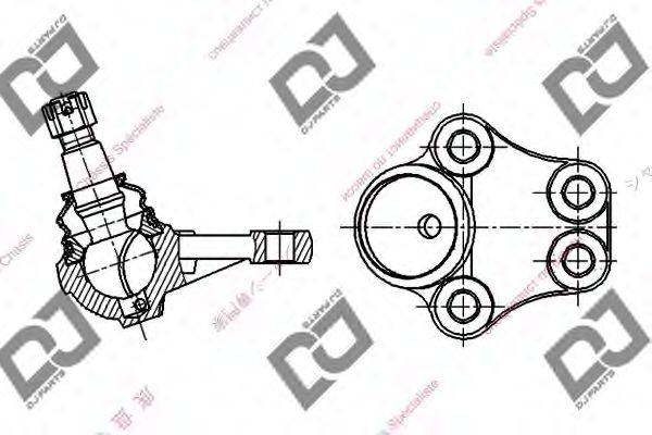 Несущий / направляющий шарнир DJ PARTS DB1124