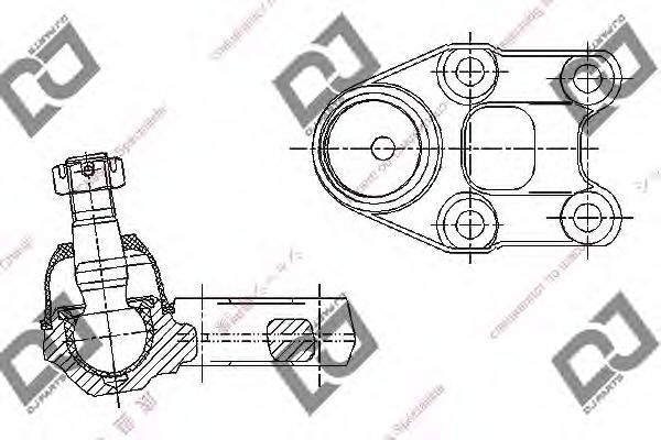 Несущий / направляющий шарнир DJ PARTS DB1219