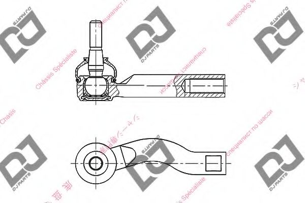 Наконечник поперечной рулевой тяги DJ PARTS DE1020