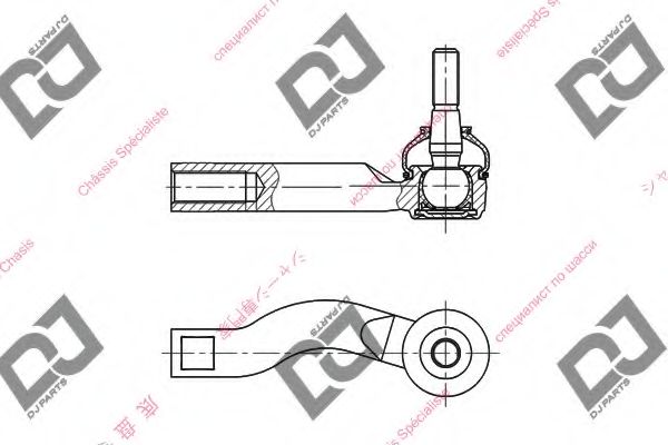 Наконечник поперечной рулевой тяги DJ PARTS DE1021