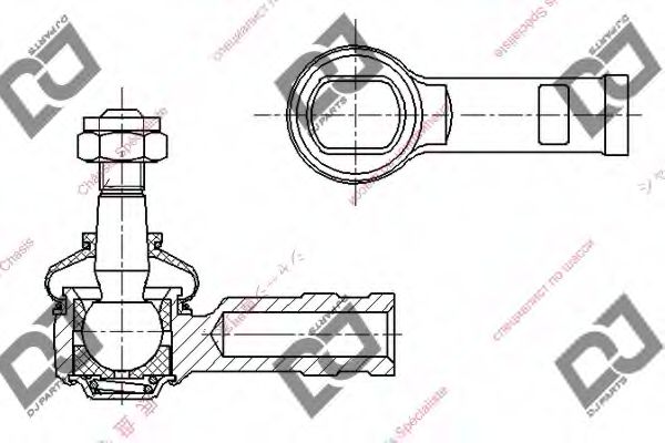 Наконечник поперечной рулевой тяги DJ PARTS DE1093