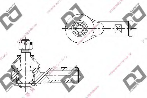 Наконечник поперечной рулевой тяги DJ PARTS DE1170